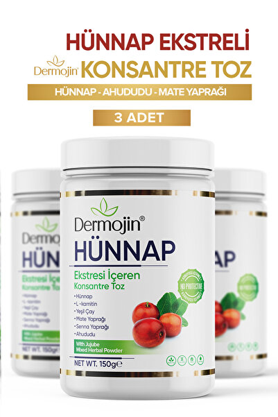 Dermojin 3 Adet Hünnap Ekstresi İçeren Konsantre Toz