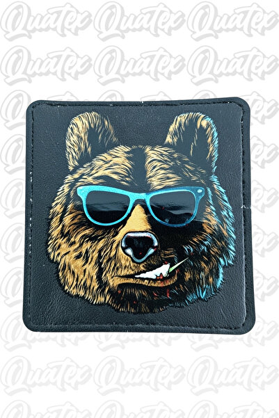 QUATEX Bear Design Velcro Leather Patch