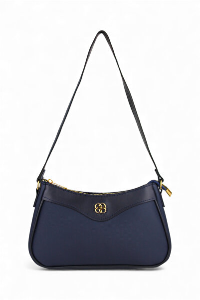 REVENKO RVN0012-Lacivert Kadın Baget Çanta - Omuz Çantası