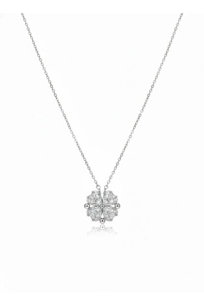 Aurasil Silver 925 Ayar Gümüş Mıktanıslı Açılabilir Dört Yapraklı Yonca