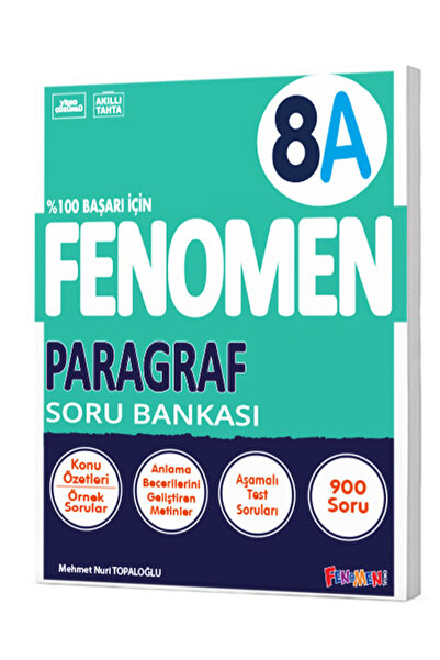 Fenomen Yayıncılık 8. Sınıf LGS Paragraf A Soru Bankası Fenomen Yayınları