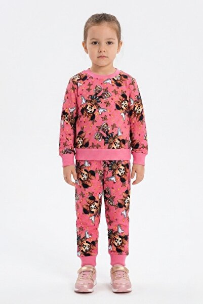 NEWKİDS Печатен 2-слоен памучен комплект за момичета