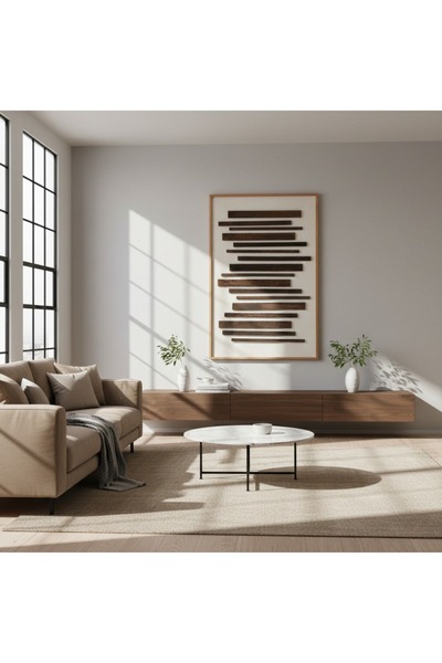 DEC4 لوحة جدارية خشبية بتصميم فريد من نوعه