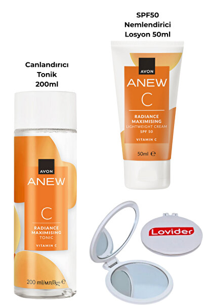 AVON Anew Vitamin C Canlandırıcı Spf50 Korumalı Nemlendirici Losyon 50ml + To...