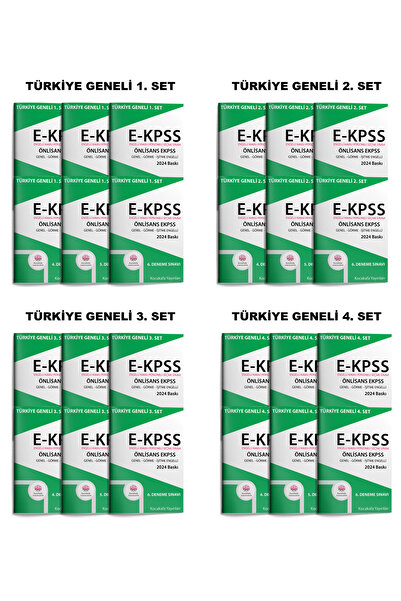 DENİZ Ekpss Önlisans Düzeyi 2024 12'li Deneme Seti (Genel -Görme-İşitme)12-24...