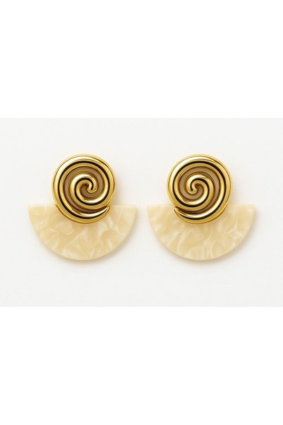 HAZAL KAYA ATELIER Gold Spiral Women's Earrings