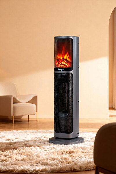 Hoogar German 2075 L Grey Oben Seri OLED Şömineli Ekran Dijital Kule Tipi Tur...