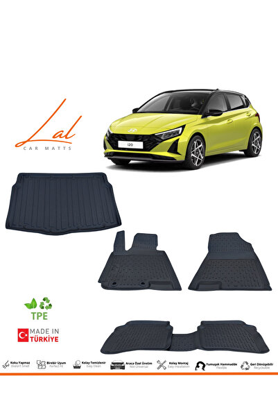 Lal Hyundai I20 (STYLE-ELİTE-JUMP PAKET) 3d Havuzlu Paspas Bagaj Havuzu Seti ...