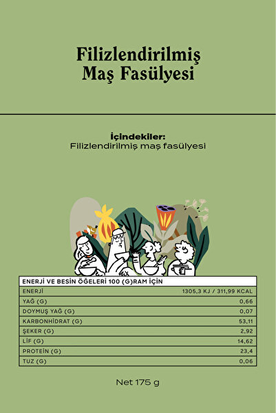THE GOOD WİLD Filizlendirilmiş Maş Fasulyesi | Glutensiz Kuru Bakliyat | Vegan | Glutensiz Ürünler | 175 Gr