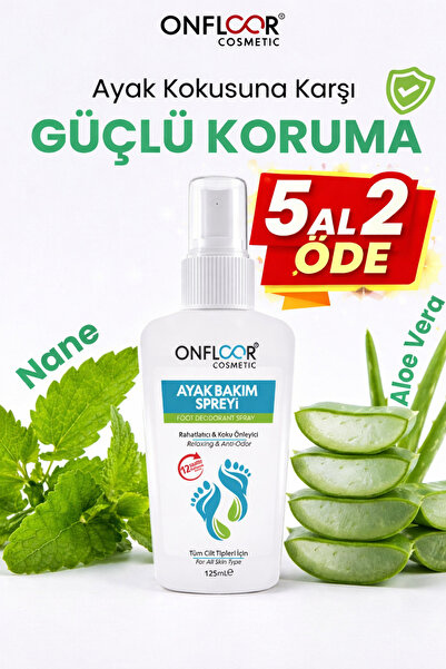 ONFLOOR Ayak Kokusu Giderici Sprey 125 ml – Ferahlatıcı, Serinletici ve Rahat...
