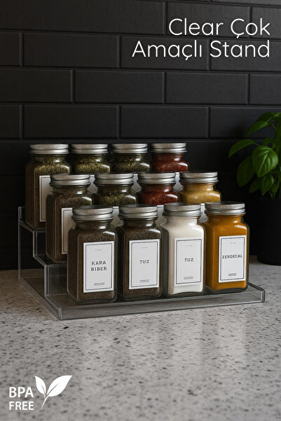 Nandy Home Çok Amaçlı, Kozmetik, Banyo, Mutfak Düzenleyici Clear Stand Organizer