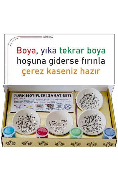 sharp&art Çini Kase Boyama Seti (SERAMİK VE TAŞ BOYAMA SANAT ETKİNLİK SETLERİ) Mandala Set