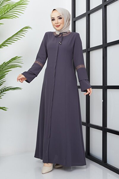 hafsamina Плюс размер с бродерия, антрацит, Ferace HM22032