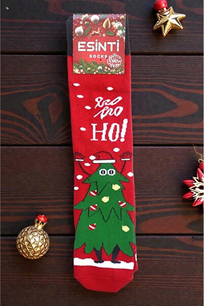 Esinti جوارب عيد الميلاد للجنسين، هدية ملونة منقوشة لعيد الميلاد للرجال والنساء، جوارب طويلة فردية