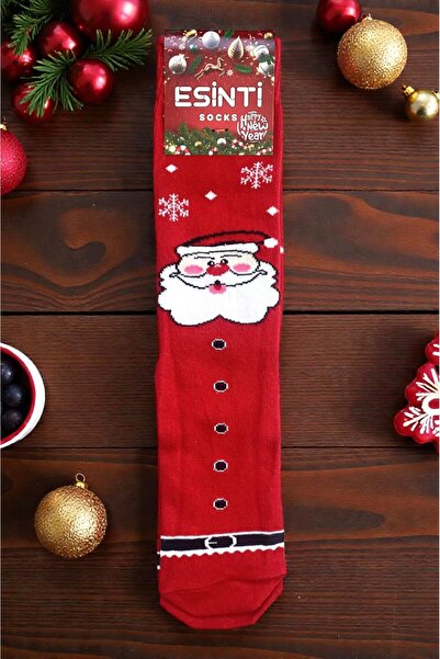 Esinti Unisex Christmas Socks Colorful Patterned Gift New Year Men Women Long Socks Single