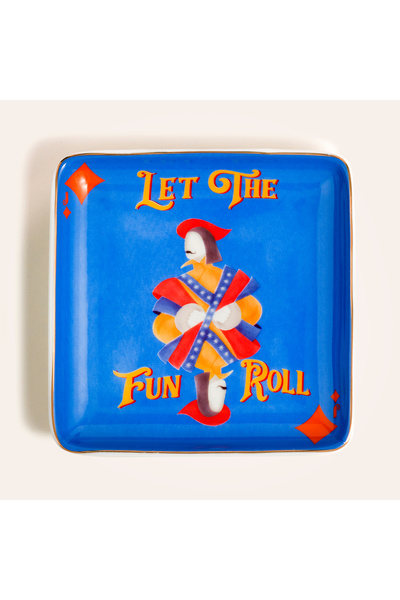 Zsa Zsa Zsu Luohu Porselen Tabak 12x12x2 Cm Mavi