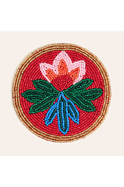 Zsa Zsa Zsu Dadrı Cam - Polyester Bardak Altlığı 10 Cm Turuncu