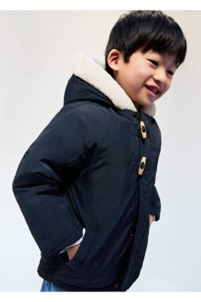 MANGO Baby Kapüşonlu düğmeli anorak