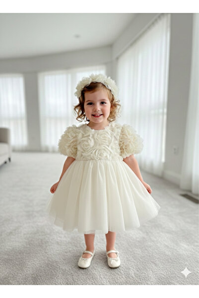 BİLGEN Style فستان بناتي بأكمام قصيرة للحفلات وأعياد الميلاد مصنوع من القطن