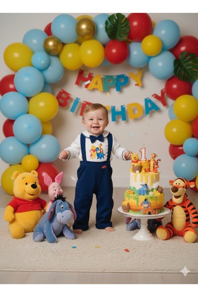 annerüyası WİNNİE THE POOH BASKILI SALOPET TAKIM