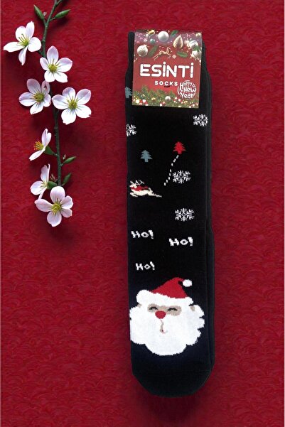 Esinti Unisex Christmas Socks Colorful Patterned Gift New Year Men Women Long Socks Single