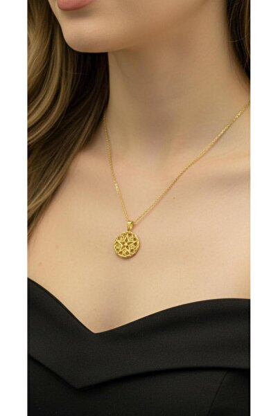 kuyumcu nurettin 4,60 gr (GRAM) RENKLİ TAŞLI YILDIZ KOLYE 22 AYAR ALTIN