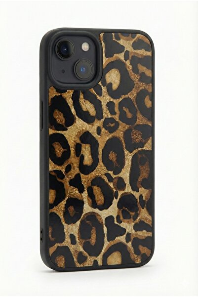 OSG حافظة هاتف فاخرة بتصميم فاخر متوافقة مع آيفون 15/14 و13 (3 موديلات) بنمط جلد الفهد وحماية ضد الصدمات