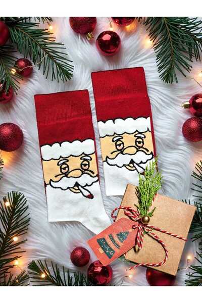 DivaViva Yılbaşı Temalı Unisex Çorap – Desenli Özel Tasarım (Hediye Paketli)