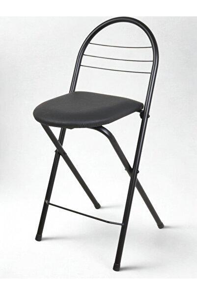 Eşyala. Döşemeli Katlanır Metal Sandalye Siyah