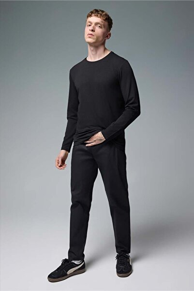 VENA Erkek Alfred Beli Lastikli Beach Pantolon - Siyah