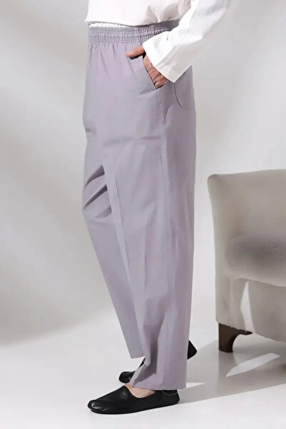 begün Erkek Hac-Umre Keten Pantolon...Kaliteli Erkek Lastikli Şalvar...