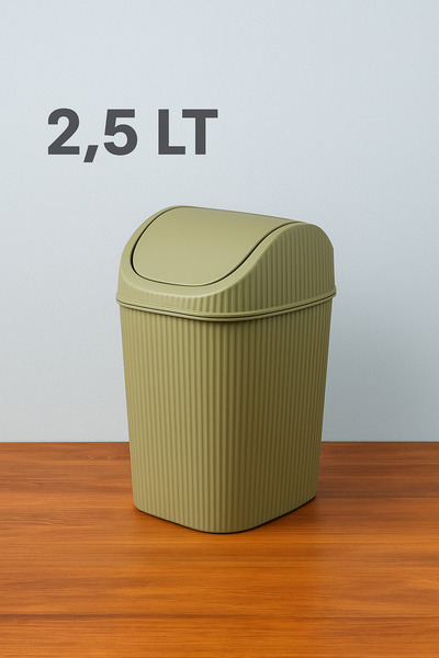 Leony Tezgah Üstü Ofis Mutfak Masa Üstü Mini Çöp Kovası 2,5 LT