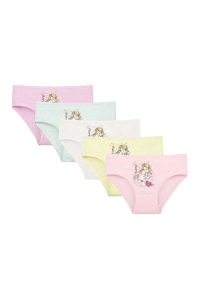 Donella Set of 5 girls' panties, 4171PB100, 100% cotton, Donella-8-9 years