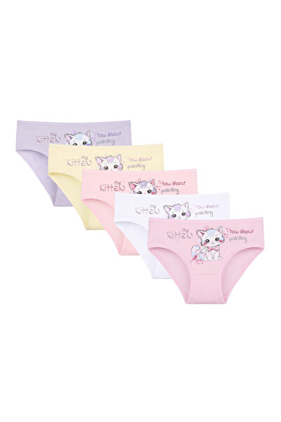 Donella Set of 5 girls' panties, 4171PB131, cotton, Donella-6-7 years