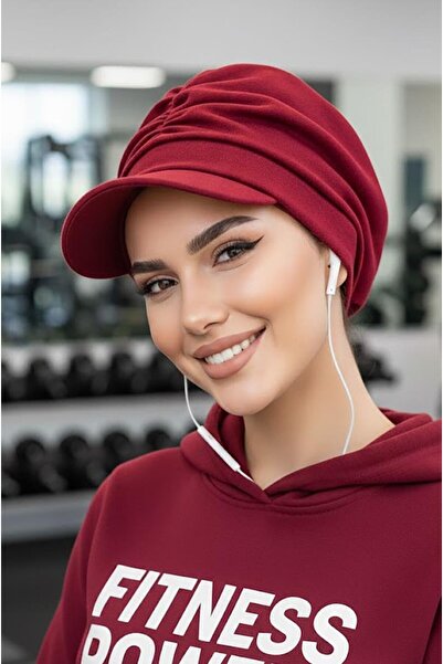 Aişe tesettür Bordo Tesettür Şapka Bone