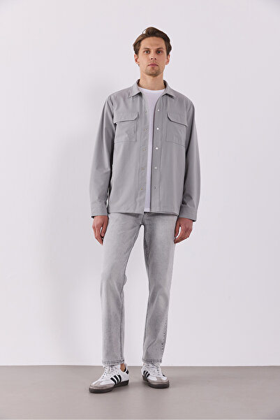 VENA Erkek Kalimnos Grey Comfort Fit Jean Pantolon - Grey