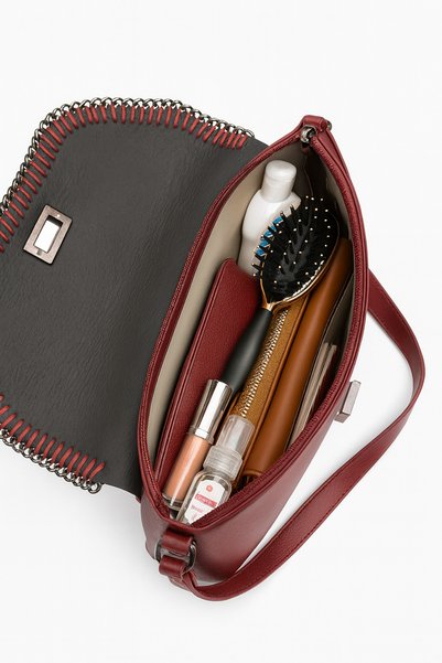 LOREVIE Flat Leather Hand Strap Women's Shoulder Bag (Special Design)