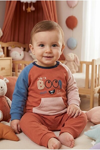 Kids Kingdom ثوب فضفاض للأطفال من القطن موسمي مع جيب الكنغر وقفل سفلي من القم...