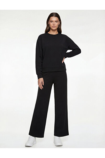 Koton High Waist Wide Leg Trousers