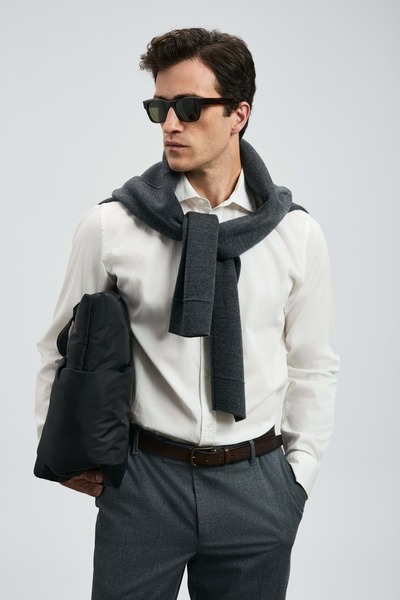 Lufian 112010686 Ferla Basic Сорочка Regular Fit Чоловіча сорочка БІЛА