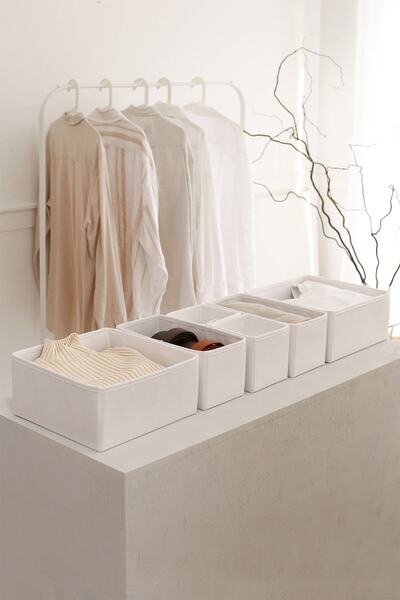 REKHOME منظم تخزين بـ 6 أدراج لغرفة الأطفال باللون الأبيض الفاخر، منظم للخزانة ودرج الغسيل