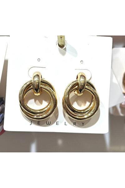 JEWELRY Zra Model Gold Steel Earrings