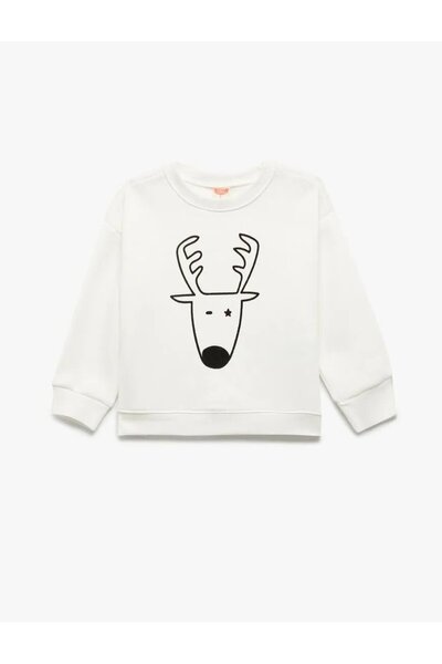 Koton Печатана дългоръкавна велосипедна блуза с качулка Shardone