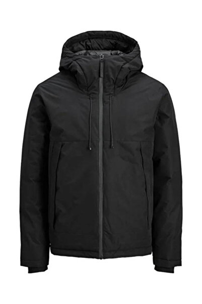 Jack & Jones Ανδρικό μαύρο παλτό Counion (12285586-B)