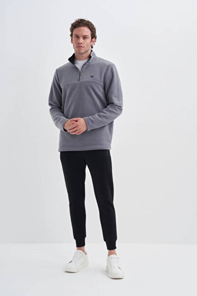 Cazador Half Turtleneck Thick Fleece Regular Fit Sweatshirt