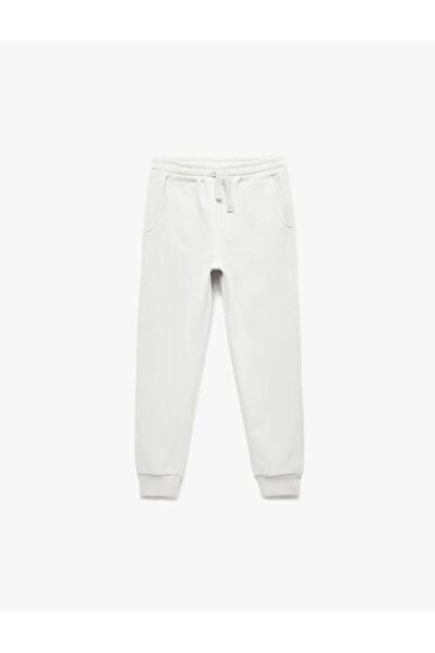 Koton Baumwoll-Schnür-Jogger-Trainingshose mit hoher Taille