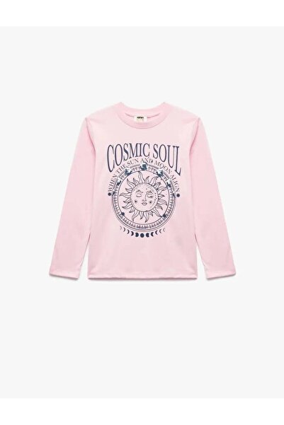 Koton Tricou imprimat din bumbac cu mânecă lungă