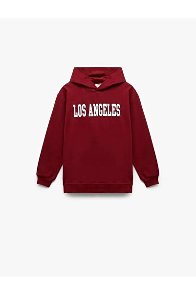 Koton Дълъг ръкавен суитшърт с качулка и принт