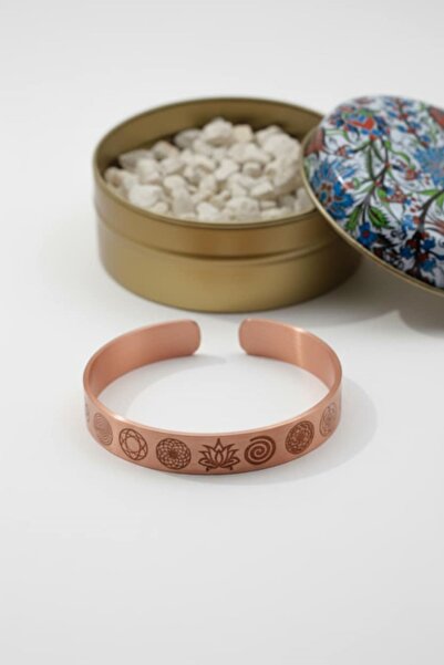 TAKI DERYASI أساور النحاس من حجر الزيليت، رموز الطاقة العالمية والشفاء والحما...