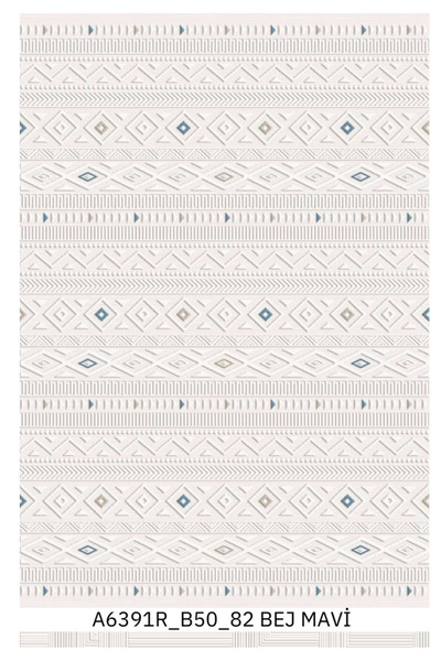 Koza Salon Halısı ilkbahar 6391R BEJ MAVİ 200x290